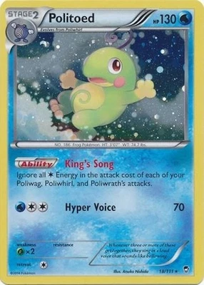 Pokémon TCG - Politoed - 18/111 - Alternate Holo - XY: Furious Fists [Near Mint] - Image 1 of 3