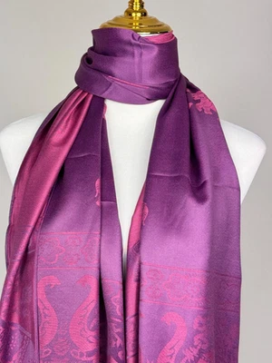 Handmade Silk Pashmina Shawl Cashmere Wrap Stole Bohemian Gypsy Bridesmaid Scarf - Imagem 1 de 4