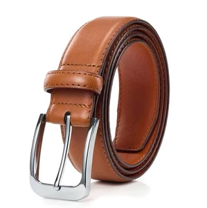 Men's Genuine Leather Dress Belt, Handmade Leather Jeans Belt for Men Work Bu... - Bild 1 von 7