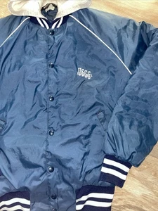 Vintage US Coast Guard Jacke Blau Satin Sportsmaster Tag Made In The USA - Bild 1 von 6