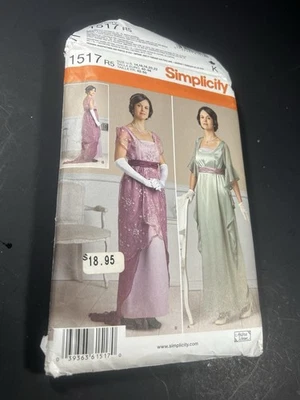 Simplicity Pattern 1517 S 6-12 Edwardian Gown Titanic Dress Costume Abby Theater - Image 1 of 4