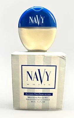navy white alcohol free moisturizing perfume mist 1oz spray scuffed box - Image 1 of 2