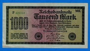 Germany 1000 Marks 1922 P-76g Circulated Note P 525751 - Foto 1 di 3