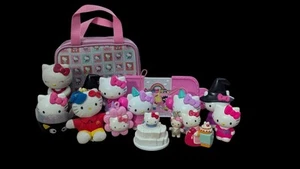 Sanrio Hello Kitty Huge Lot of toys Figures Vintage Sanrio Bag Keychain Wind Up - Picture 1 of 7