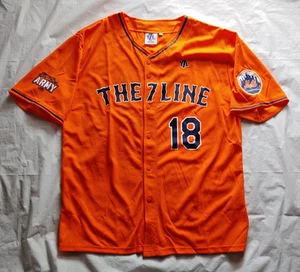 Orange 2018 The 7 Line Army #18 New York Mets Jersey - Size Large / L - Picture 1 of 7
