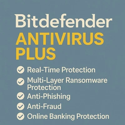Bitdefender Antivirus Plus 2026 - 2 Years 1 WINDOWS PC - NEW Version - Image 1 of 2