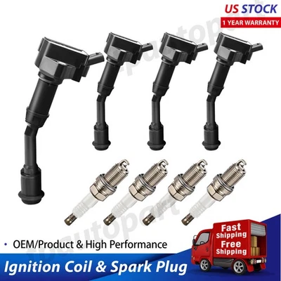 Paquete de 4 bobinas de encendido DG554 y bujías para Ford Fusion 2014-2020 1,5 L l4 Foto 1 de 4