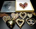 Great Lot of Heart Brooches Pendants & Address Book