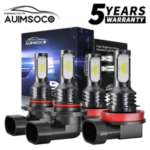 For Subaru Forester 2009-2018 4x LED Headlight High Low Beam Bulbs Combo White - Picture 1 of 14