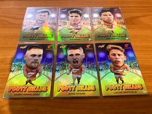 2025 AFL Select Footy Stars Footy Heads GWS GIANTS Team Set - 6 cards - Foto 1 di 1