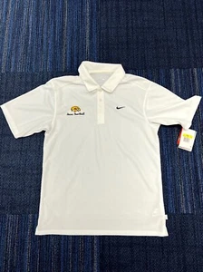 Nike Polo Iowa Hawkeyes Football Men’s Shirt White Sz Small NEW! - Picture 1 of 13