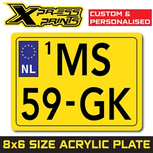8X6 personalizado personalizado Euro NL exhibición de motocicletas matrícula - Imagen 1 de 1
