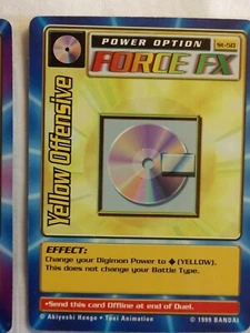 Yellow Offensive Force FX - Digimon Card 1999 - NM to LP VTG RARE - Picture 1 of 1