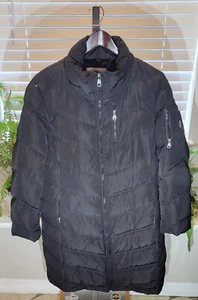 Calvin Klein Crimson Black Puffer Full Length Winter Jacket Ladies XL - Picture 1 of 4
