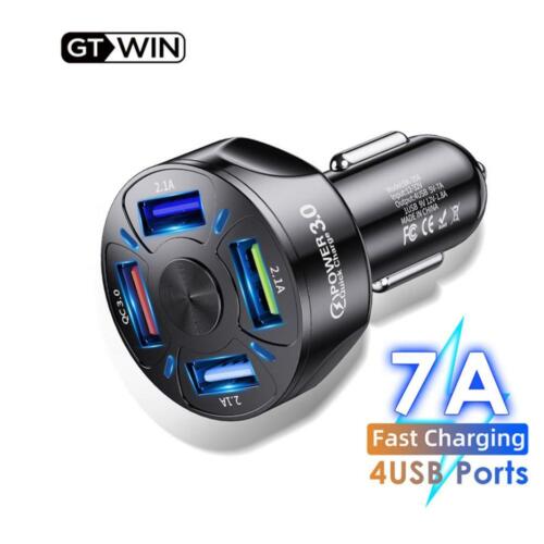 4 USB Port Car Charger Quick Charge QC 3.0 Car Charger USB Charging Adapter 1pcs