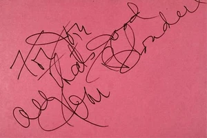 JOAN BLONDELL Signed Autograph 4" x 6" INDEX CARD Nightmare Alley THE BLUE VEIL - Picture 1 of 6