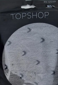 TopShop 15 Denier Black Crest Pattern Tights S/M - M/L - Picture 1 of 4