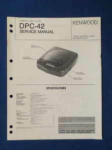 Kenwood DPC-42 CD Service Manual Factory Original The Real Thing - Bild 1 von 1