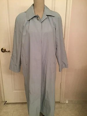 Abrigo de lluvia largo vintage Regent Park azul con capucha - talla S/M Foto 1 de 4