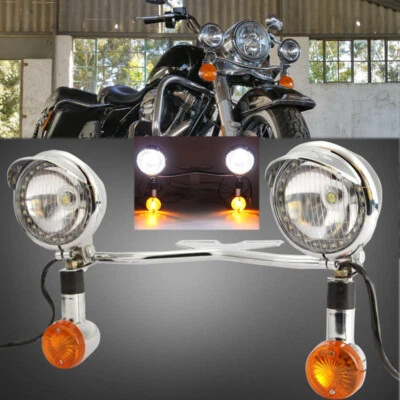 Barra de luz de señales de giro antiniebla punto de paso de conducción para Harley Touring Road King Foto 1 de 4