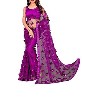 Women's Butterfly Designer Net Saree Blouse Bollywood Style For Wedding Parywear