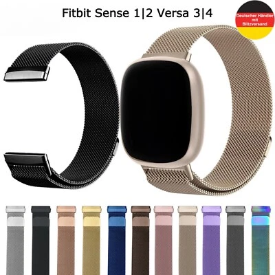 Fitbit Sense 1 2 Versa 3 4 Fitness Magnet Milanaise Ersatz Armband Smart Watch - Bild 1 von 4
