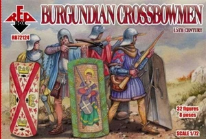 Burgundian crossbowmen. 15 century  (32 figures, 8 poses) 1/72 RedBox 72124 - Picture 1 of 3