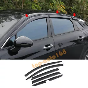 For kia K5 2021-2024 Black Side Window Wind Visors Sun Rain Guard Vent Deflector - Bild 1 von 6