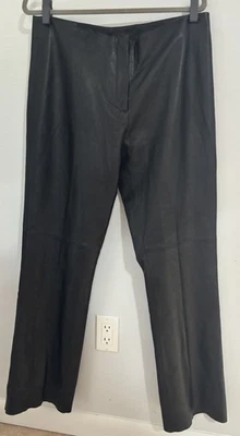 PANTALONES VS2 BY VAKKO NEGROS SUAVES 100% FORRADOS DE CUERO TALLA 12 33 Largos Informales Foto 1 de 4