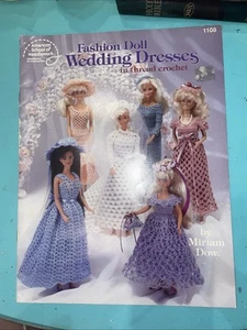 Crochet Patterns WEDDING DRESSES 11-1/2" Barbie &Sister. Unused - Picture 1 of 2