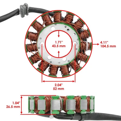 Estator gerador para Kawasaki Ninja ZX-6R ZX6R ZX600P ZX600 P 2007-2008 Magneto - Imagem 1 de 4