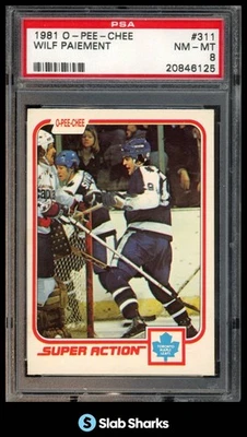 1981 O-PEE-CHEE #311 WILF PAIEMENT PSA 8 - Image 1 of 4