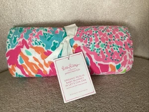 NWT Pottery Barn Kids Lilly Pulitzer - Let’s Cha Cha - Muslin Baby Blanket 47x47 - Picture 1 of 2