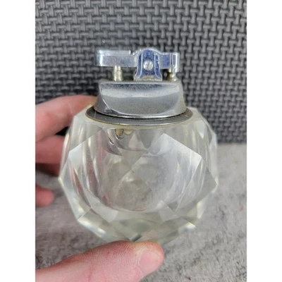 Encendedor de cristal vintage Japón escritorio mesa coleccionable retro Foto 1 de 4
