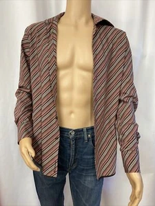 Ben Sherman THE ORIGINAL Striped Multicolor Men Shirt Size 2/M #R2 - Picture 1 of 12