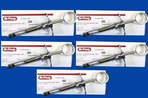 Lot of 5 Hu-Friedy CW Style Dental Anesthetic Aspirating 1.8ml Syringe SYRCW - Picture 1 of 3