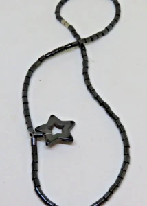 Natural Hematite Star Necklace - Picture 1 of 4