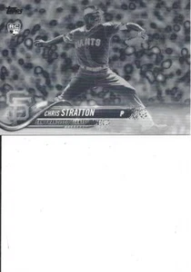 Negativo 2018 Topps Update blanco y negro Chris Stratton RC San Francisco Giants - Imagen 1 de 1