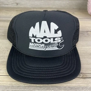 Vintage Mac Tools Racing Hat Cap Snapback Foam Trucker 80s Mechanic Car Dad Rope - Picture 1 of 10