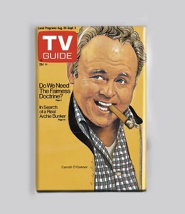 ALL IN THE FAMILY - ARCHIE BUNKER / TV GUIDE - 2"x3" POSTER MAGNET retro show - Picture 1 of 4