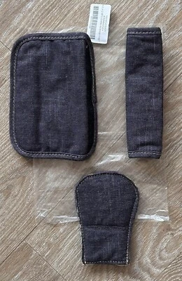 MAMAS & PAPAS Mamas Papas SOLA2 URBO2 MTX BLUE DENIM Pushchair Harness Chest & Crotch Pads NEW