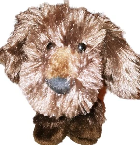 Perro de peluche de peluche marrón Manhatten Toy Company excelente estado limpio bonito - Imagen 1 de 7