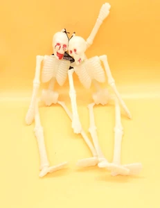 2 Halloween Plastic Glow-in-the-Dark Hanging Skeletons, 18 in. 2 Pack - Picture 1 of 12