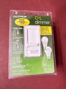 Lutron Lumea C-L Dimmer, Bianco, LECL-153PH-WHB, Tecnologia HED, NUOVO - Foto 1 di 4