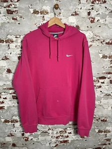 Nike Sportswear Women’s Hood Hoodie Workout XL Pink Pullover Pockets Marks Shown - Picture 1 of 11