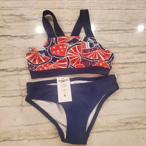 NWT - Speedo Girls' Watermelon Print 2pc Bikini Set Size Small - Picture 1 of 9