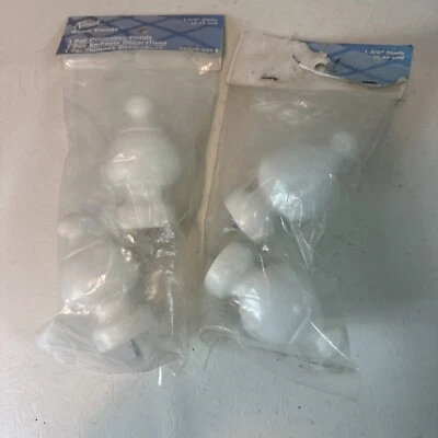 2 juegos (4) acabados decorativos Kirsch se adaptan a poste de 1 3/8" blanco 5609E.025 Foto 1 de 3