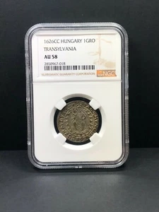 1626 CC Hungary Transylvania 1 Groschen. NGC AU 58. None Finer @ NGC - Picture 1 of 2