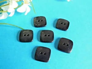 1340B Nice Buttons Classic " Coffee Black " Lot 6 Buttons 18 MM Ép. Vintage - Picture 1 of 2