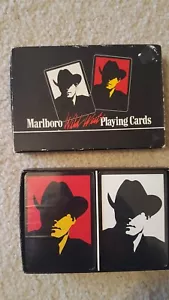 1991 Vintage Marlboro Man Wild West Deck Playing Cards 2 Two Sealed Decks w/ box - Picture 1 of 1